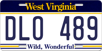WV license plate DLO489