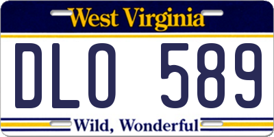 WV license plate DLO589