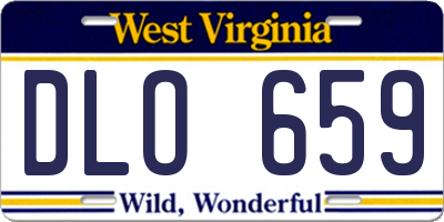 WV license plate DLO659