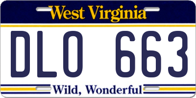 WV license plate DLO663