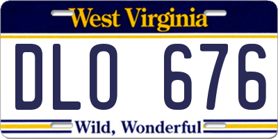 WV license plate DLO676