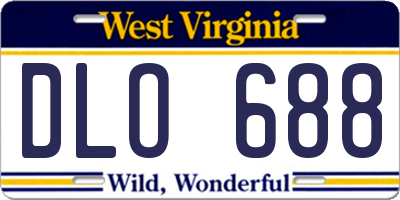 WV license plate DLO688