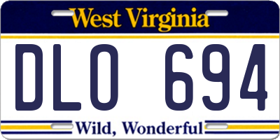 WV license plate DLO694