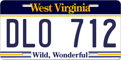 WV license plate DLO712