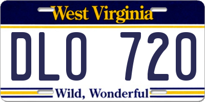 WV license plate DLO720