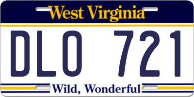 WV license plate DLO721