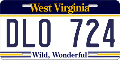 WV license plate DLO724