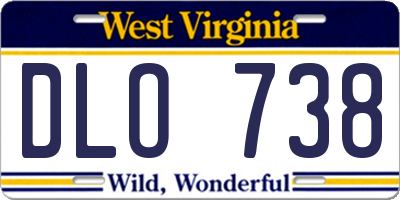 WV license plate DLO738