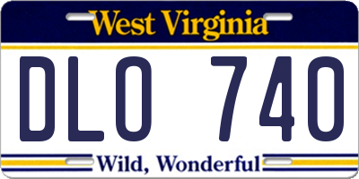 WV license plate DLO740