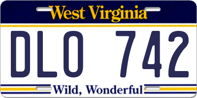 WV license plate DLO742