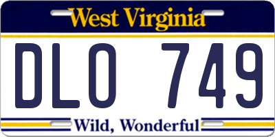 WV license plate DLO749