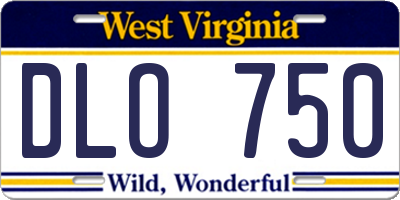 WV license plate DLO750