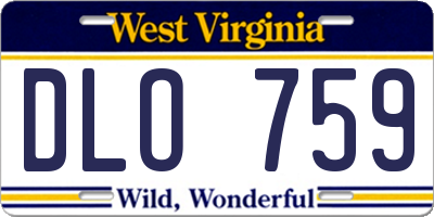 WV license plate DLO759