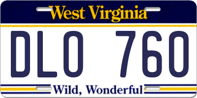 WV license plate DLO760