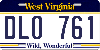 WV license plate DLO761