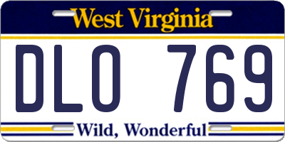 WV license plate DLO769