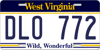 WV license plate DLO772
