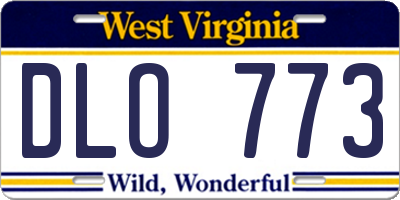 WV license plate DLO773