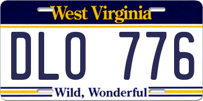 WV license plate DLO776