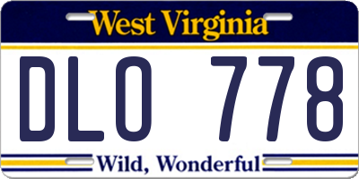 WV license plate DLO778