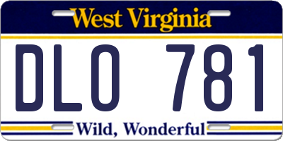 WV license plate DLO781