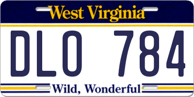 WV license plate DLO784