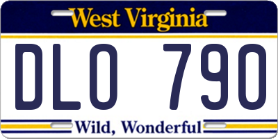 WV license plate DLO790