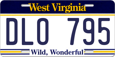 WV license plate DLO795