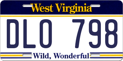 WV license plate DLO798