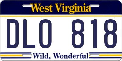 WV license plate DLO818