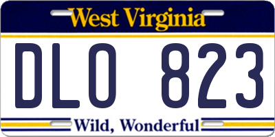 WV license plate DLO823