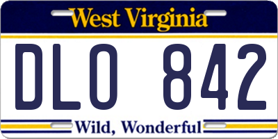 WV license plate DLO842