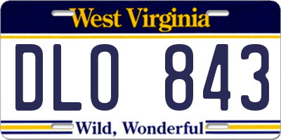 WV license plate DLO843