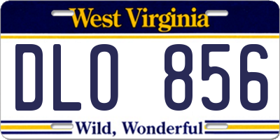 WV license plate DLO856