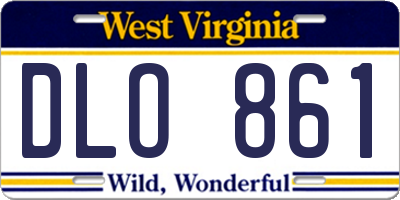 WV license plate DLO861