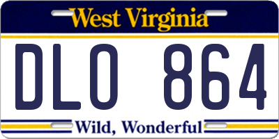 WV license plate DLO864