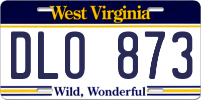 WV license plate DLO873