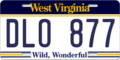 WV license plate DLO877