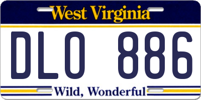 WV license plate DLO886