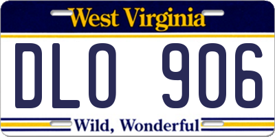 WV license plate DLO906