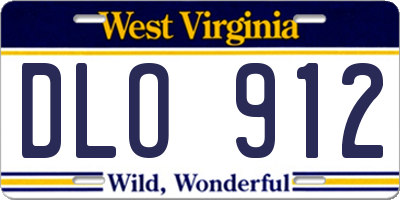 WV license plate DLO912