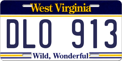 WV license plate DLO913