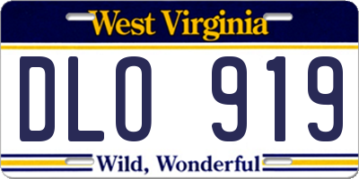 WV license plate DLO919