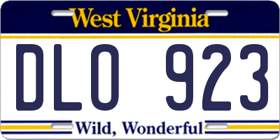 WV license plate DLO923