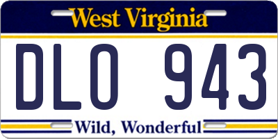 WV license plate DLO943