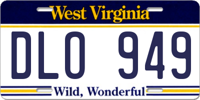WV license plate DLO949