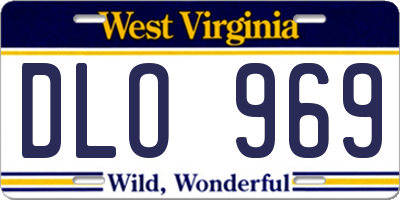 WV license plate DLO969