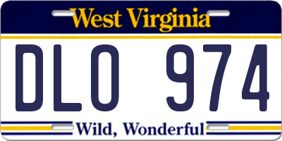 WV license plate DLO974