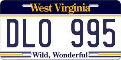 WV license plate DLO995