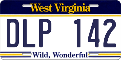 WV license plate DLP142